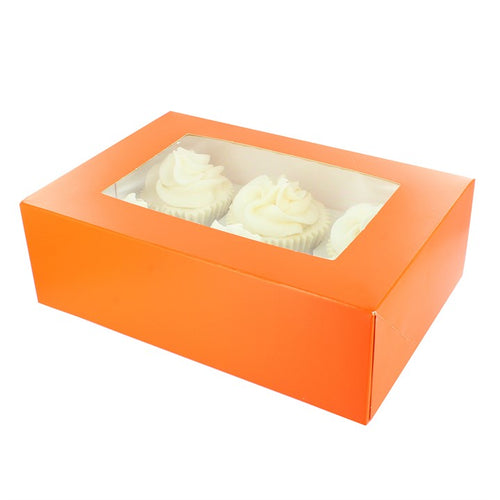 6s /12s Tangerine Cupcake Box