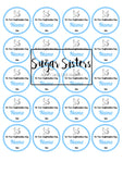 Boys Name & Date  Confirmation Edible Toppers - (20 Toppers)