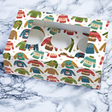 Bulk (25) Xmas Jumper  Cupcake box for 6 Cupcakes (€1.25 each)