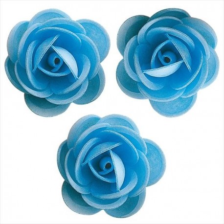 Blue Wafer Roses 4.5cm Pk 50
