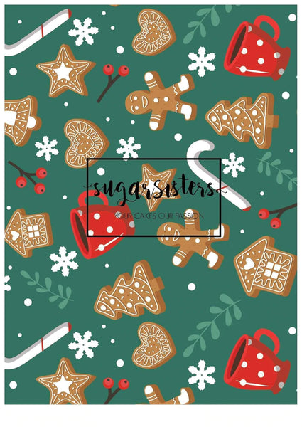 Christmas Cookies & Mug  Edible Image