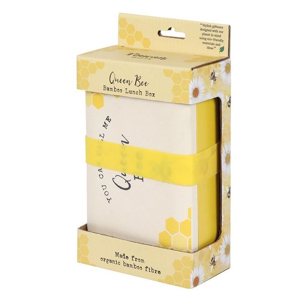 Queen Bee Yellow Bamboo Lunch Box