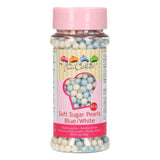 FunCakes Soft Pearls Blue White Sprinkles 60g