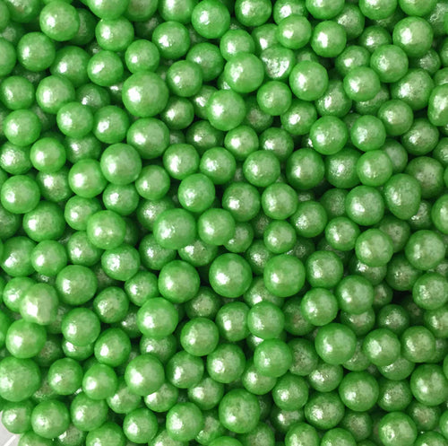 SUGAR SISTERS - Glimmer Pearls Green  4mm