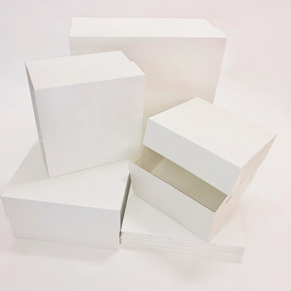 8" White Cake Box
