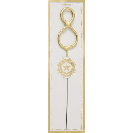 Age 1 Glitter Numeral Moulded Pick Candle Gold