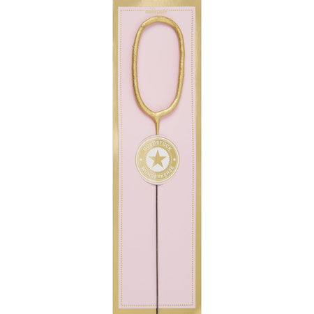 Age 1 Glitter Numeral Moulded Pick Candle Gold