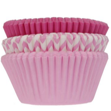 Cupcake Cases Assorti Pink Pk 75