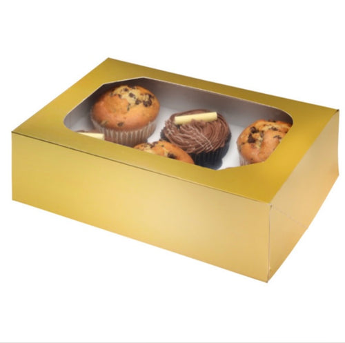 6s Cupcake Box Metallic Gold