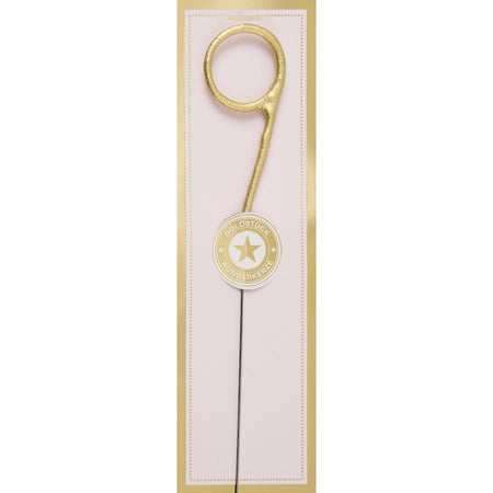 Age 1 Glitter Numeral Moulded Pick Candle Gold
