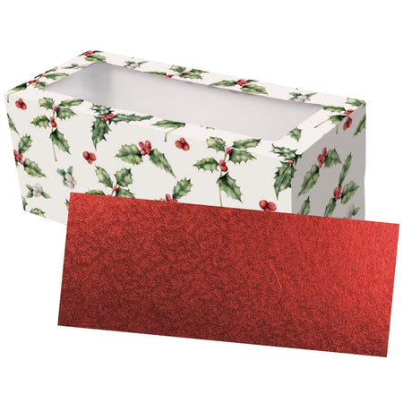 Green Holly Cards 10” Rd