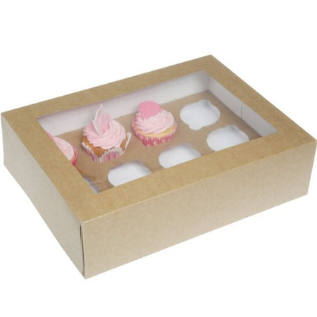 12s White Cupcake Boxes (Bulk Pk 25)
