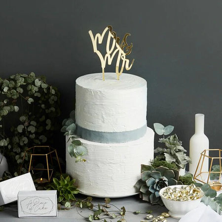 Dark Blue Glitter Happy Birthday Topper
