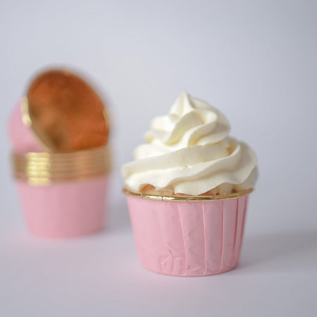 Blue and Gold Foil Baking Cups SWEET STAMP