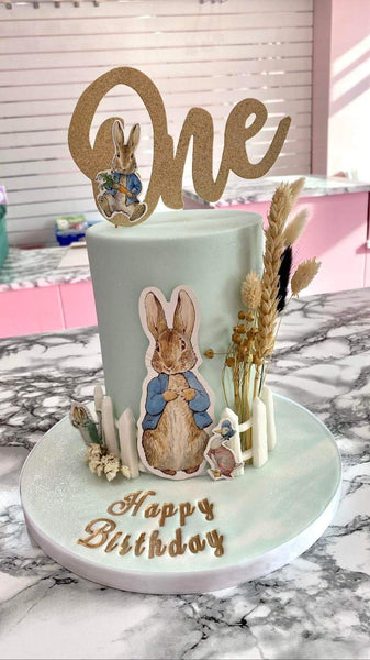 Peter Rabbit™ 1st Birthday One Glitter Cake Topper