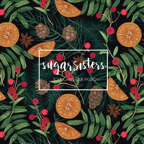 Christmas Orange & Berries Edible Image