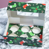 Sugar Sisters Cupcake Box - Christmas Stocking (6s)