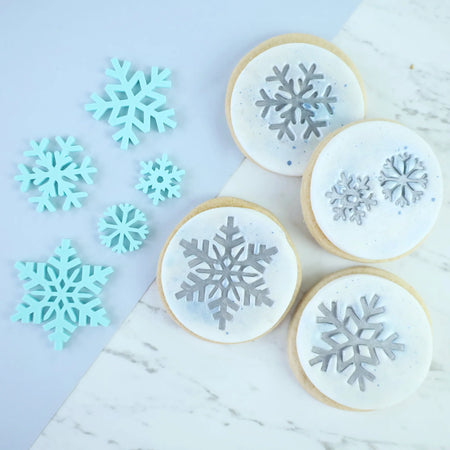 Luxury Blue Snowflake Cupcake Box 6s