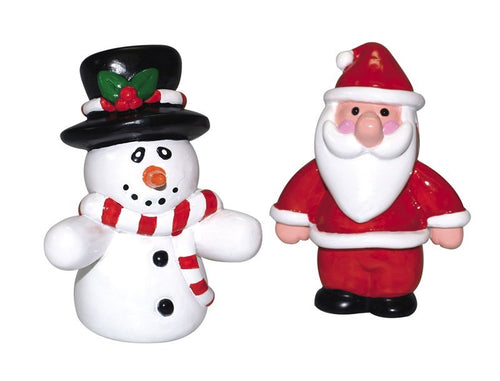 Plastic Santa/ Snowman  Figure