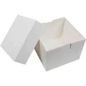 8" White Cake Box